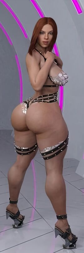 3d ass big_ass black_widow_(marvel) female gm_studios marvel marvel_comics scarlett_johansson solo thick thick_thighs