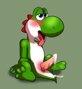cock cum dick male male_only mario_(series) penis reptile sperm yoshi
