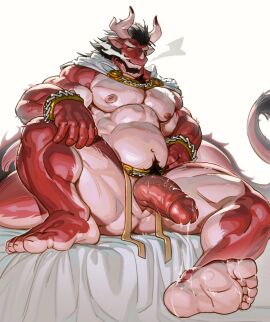 anthro bara barefoot big_penis cum_drip cum_dripping cum_leaking cum_on_feet cumming daddy dilf ejaculation erect_penis erection feet first_person_view foot_fetish gay huge_cock humanoid ji3356333 large_penis looking_at_viewer male male_only muscular muscular_male nude nude_male penis pov pov_eye_contact solo solo_male veiny_penis yaoi