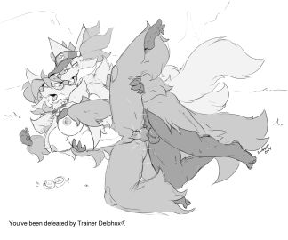 2024 animal_genitalia animal_penis anthro anthro_on_anthro anthro_penetrated anthro_penetrating anthro_penetrating_anthro balls breasts canine_genitalia canine_penis clothing collar delphox duo english_text eyewear fangs female female_penetrated fur generation_6_pokemon genitals glasses hat headgear headwear hi_res holding_leg knot lying male male/female male_penetrating male_penetrating_female maya_del_phox mostly_nude navel nintendo nipples nude on_side penetration penile penile_penetration penis penis_in_pussy pokemon pokemon_(species) pussy raised_leg sex teeth text tongue vaginal_penetration visor_cap zerofox1000