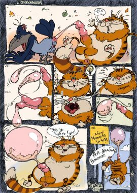 2024 after_sex anal anal_sex anthro anus ass avian balloon balls beak big_ass big_butt bird black_body black_fur blue_body blue_eyes blue_fur bodily_fluids brown_body brown_fur clara_the_crow claws comic comic_panel condom corvid corvus_(genus) crow doggy_style domestic_cat duo fangs feathers felid feline felis female filled_condom flower from_behind_position fur genital_fluids genitals half-closed_eyes hi_res inflatable interspecies kolbasska looking_at_viewer looking_back looking_down male male/female mammal narrowed_eyes neck_tuft nude open_mouth orange_body orange_fur oscine overweight overweight_male passerine penetration pink_nose plant pussy return_of_the_prodigal_parrot russian_text sex sexual_barrier_device simple_background smile soviet_cartoon soyuzmultfilm stripes tan_body tan_fur teeth text the_return_of_the_prodigal_parrot tuft vasilij white_background wide_hips