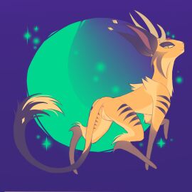 digital_media_(artwork) felid feline female fer.al feral fur gem genitals hi_res horn looking_at_viewer mammal nude pussy senri senri_(fer.al) simple_background sinzx80 solo tail tail_tuft tuft yellow_body yellow_fur