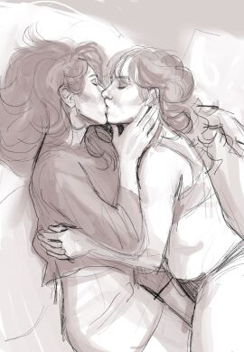 2girls cuddling eyes_closed female geminitay hermit_gals hermitcraft kissing mcyt minecraft minecraft_youtubers monochrome mostly_clothed pearlescentmoon rpf shiny_duo sketch twitch twitch.tv twitch_streamer twitter twitter_username youtube youtuber youtubers yuri