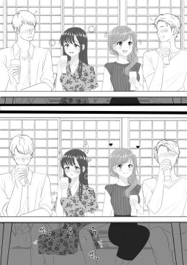 2boys 2girls alcohol assertive_female blush boyfriend-girlfriend cheating cheating_girlfriend comic couple cuckold date dress drink female fingering fingering_pussy greyscale group heart kiratiwawa licking_lips male mutual_masturbation mutual_yuri netorare ntr original pussy smile stealth_fingering stealth_masturbation stealth_sex table talking talking_to_partner under_the_table yuri