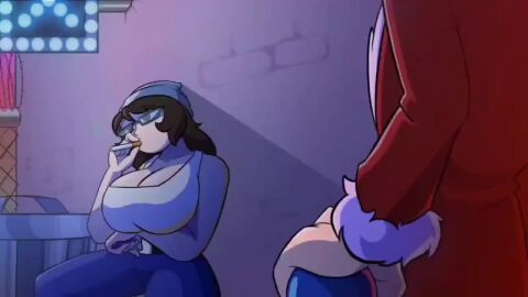 1boy 1girls animated breasts breasts_out fellatio ghostfox tagme uncensored uncensored_breasts uncensored_nipples uncensored_penis video