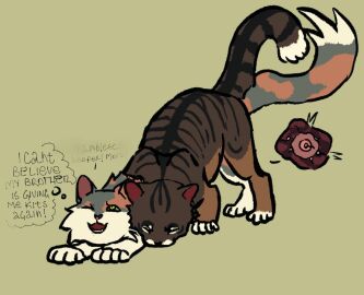 begging_for_more brambleclaw_(warriors) brother_(lore) brother_and_sister_(lore) dialogue domestic_cat duo felid feline felis female feral feral_on_feral fogcloud from_behind_position impregnation inbreeding incest_(lore) looking_pleasured male male/female mammal mounting ovum penetration pussy sex sibling_(lore) sister_(lore) sperm_cell tawnypelt_(warriors) vaginal_penetration warriors_(book_series)