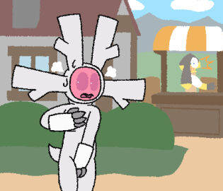 1girls anthro anthro_only bleach_(drakonyxx) bsky_link corsola covering drakonyxx embarrassed embarrassed_nude_female female galarian_corsola helioptile nintendo nude pokemon pokemon_(species) regional_form_(pokemon) scalie tagme