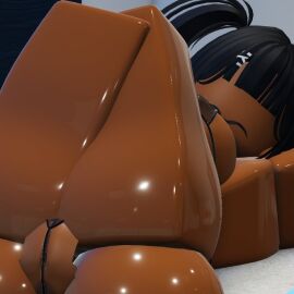 1girls 3d ass bikini black_hair breasts brown_skin dark-skinned_female dark_skin female female_only ktrr34 pussy roblox robloxian shiny_skin skimpy_bikini tagme thighs