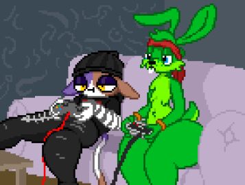 2024 anal anal_sex animated anthro artist_name ass backpack balls belly big_ass big_belly big_butt bird's-eye_view black_bottomwear black_clothing black_hat black_headwear black_pants black_shirt black_topwear blue_eyes bodily_fluids bottomwear buckteeth clothing clothing_on_floor countershade_butt countershade_face countershade_tail countershade_torso countershading cum cum_from_ass cum_in_ass cum_inside cum_on_ass cum_on_butt cum_on_penis cumflation digital_media_(artwork) duo epic_games excessive_cum excessive_genital_fluids felid feline femboy fortnite from_behind_position ftm_crossgender fucked_silly furniture gaming gay genderswap genderswap_(ftm) genital_fluids genitals green_balls green_body green_butt green_penis hand_on_ass hand_on_butt hare hat headgear headwear high-angle_view huge_ass huge_butt inflation interspecies jazz_jackrabbit jazz_jackrabbit_(series) kerchief lagomorph leporid living_room living_room_sex looking_back male male/male male_penetrated male_penetrating male_penetrating_male mammal meow_skulls_(fortnite) nude open_mouth pants penetration penile penile_penetration penis penis_in_ass pixel_(artwork) pixel_animation playing_video_game rule_63 sex shirt short_playtime short_tail sofa standing standing_sex striped_sleeves table tail teeth text toilet_man tongue tongue_out topwear voluptuous_male white_penis wristband yellow_eyes