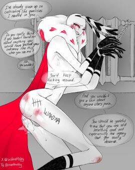 2024 abuse abused_male ass ass_focus body_writing bruise degradation demon dialogue gay gay_anal gay_male gay_sex god_(hazbin_hotel) godval hazbin_hotel living_sex_toy male moth noncon nonconsensual revenge revenge_sex sex sex_toy sperm tears valentino_(hazbin_hotel) valgod violence vishneffsky