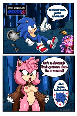 2025 2:3 2d absurd_res amy_rose angry anthro artist_name bodily_fluids breasts cloak clothing comic duo english_text eulipotyphlan exhibitionism female forest genitals gloves green_eyes handwear hedgehog hi_res lying machine male mammal medium_breasts metal_sonic navel nipples nosebleed on_back plant pussy robot sega shocked sonic_(series) sonic_the_hedgehog sonic_the_hedgehog_(film) sonic_the_hedgehog_(series) tail text tree zadicnsfw