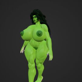 1girls animated big_ass big_breasts completely_nude_female elevenendless endlessillusion female_only green_body green_skin marvel marvel_comics nude_female she-hulk tagme video voluptuous walk_cycle
