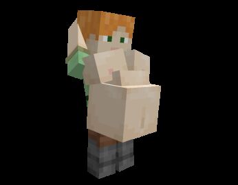 1girls 3d 3d_(artwork) accurate_art_style alex_(minecraft) animated breasts female female_pred larger_female microsoft minecraft red_hair siefueg vore vore_belly