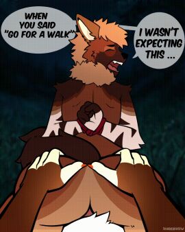 4:5 ambiguous_gender anal anal_sex animated anthro anthro_penetrated ass auction bodily_fluids body_part_in_ass canid canine comic_panel consistent_pov cuntboy dialogue dominant dominant_male dominant_pov duo erection exhibitionism first_person_view forest fox genital_fluids genitals giver_pov humiliation hyena intersex intersex/male male male/male male_penetrated male_penetrating male_penetrating_male male_pov mammal moan no_cum open_mouth outside_sex park penetrating_pov penetration penile penile_penetration penis penis_in_ass plant seindrak sex short_playtime tree