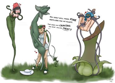 bound dendrophilia detailed_bulge discarded_clothing english_text female fucked_then_eaten game_freak gurglinggoodness human_prey imminent_vore implied_digestion interspecies lana_(pokemon) lillie_(pokemon) mallow_(pokemon) masturbation monster monster_on_female nintendo oral oral_penetration pitcher_plant plant_pred plant_sex plant_vore pokemon pokemon_sm pussy selene_(pokemon) tentacle tentacle_sex text tight_fit vaginal_penetration vines vore willing_prey