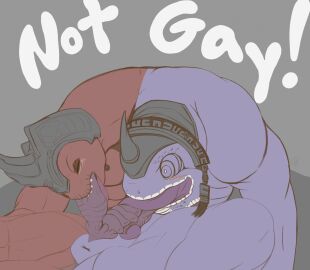 2_heads 2_penises anthro anus armor autofellatio bakool_ja_ja blush diphallia diphallism english_text fellatio final_fantasy final_fantasy_xiv final_fantasy_xiv:_dawntrail genitals goldinji headgear headgear_only helmet helmet_only hi_res male male_only mamool_ja masturbation meme multi_genitalia multi_head multi_penis multicolored_body nude oral oral_masturbation penile penile_masturbation penis reptile scalie sex solo square_enix text two-tone_body