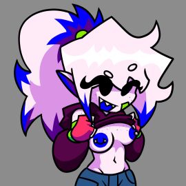 big_breasts blue_nipples breasts echo_(nanachix3) female friday_night_funkin friday_night_funkin_mod hard_nipples piercing_nipples showing_breasts white_body