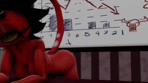 1girls 3d 3d_animation 3d_model anthro ass ass_focus ass_up bee bee_in_pussy black_hair board boobs_focus breasts cant_hold_it cum cum_in_ass cum_in_pussy cumshot demon_girl helluva_boss jiggle millie_(helluva_boss) nude nude_anthro nude_female office pussy_juice pussy_juice_drip red_body red_hair red_nails red_skin red_tail revamped_anthros sfm source_filmmaker source_filmmaker_(artwork) table tagme troubled video waiting yellow_eyes