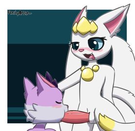 anthro anthro_on_anthro duo feeshyartist_(artist) fellatio female female_penetrated male male/female mizu_(feeshyartist) oral penetration penile penis philikkahn remikyuki_(km-15) sex