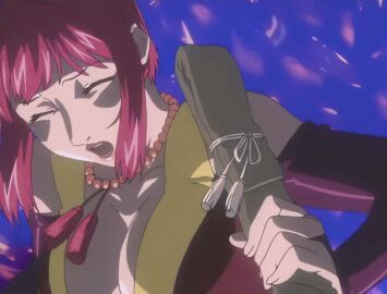 00s 1boy 1girls 2007 animated bald bare_shoulders bead_necklace beads bible_black bible_black_new_testament bouncing_breasts breasts car catching cleavage facial_hair falling female formal_clothes gloves goatee jewelry large_breasts lipstick long_sleeves makeup male mature_female monk motor_vehicle necklace night nun purple_eyes red_hair religious revealing_clothes shin_bible_black short_hair suit sunglasses tagme takashiro_hiroko tight_clothes wide_hips yuge_toru