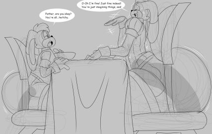 2boys anal anthro ass big_ass bubble_ass bunny butterscotch_the_rabbit caramel_the_rabbit chair closed_eyes cream_the_rabbit denizen1414 dildo dildo_in_ass dildo_sitting dilf dinner_table english_text father father_and_son femboy furry hips huge_ass hyper hyper_ass lagomorph lagomorph_humanoid large_ass male male_cream male_focus male_only rabbit rule_63 sega sex_toy sitting sitting_down sitting_on_dildo sketch sonic_(series) sonic_the_hedgehog_(series) text text_bubble thick_thighs thighs vanilla_the_rabbit wide_hips