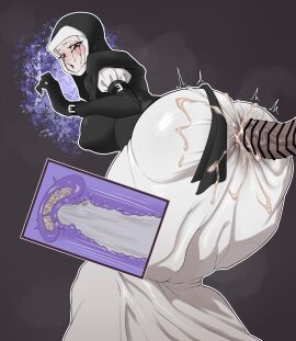 1boy 1girls anal anal_sex anal_through_clothes artist_request ass big_ass big_butt byme byme_(bymetalala) censored censored_penis clothed clothed_penetration cum cumming cumming_while_penetrating elden_ring elden_ring_nightreign female fromsoftware fucked_through_clothes fucked_through_dress fucked_through_skirt highres hood large_ass large_butt male nun nun's_habit nun_outfit penetration penetration_through_clothes sex sex_through_clothes undertaker_(nightreign)