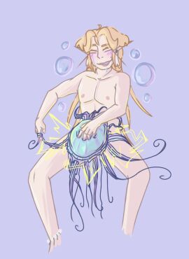 blonde_hair crimson_cognition jellyfish male pont_(crimson_cognition) spirit tagme tentacle