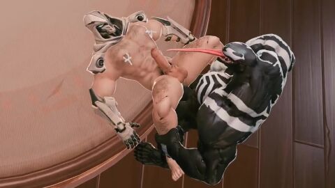 anal anal_sex big_pecs black_body black_skim boner erection erection_while_penetrated gay interspecies long_tongue marvel marvel_rivals mask masked_male maskes moon_knight moon_knight_(marvel_rivals) muscular muscular_male no_sound penetration penis_in_ass tagme thrusting_into_ass venom venom_(marvel) venom_(marvel_rivals) video white_eyes wondershark2