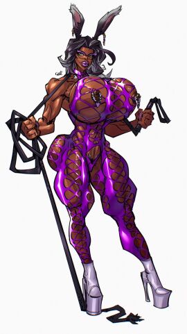 ass balloon_breasts bimbo bimbo_anthro bimbo_body bimbo_lips bodybuilder bodysuit bolt_on_tits breasts bubble_ass bubble_butt female final_fantasy_xiv fishnet_bodysuit gizmotic glasses green_eyes high_heel_boots high_heels latex_suit massive_breasts massive_thighs muscles muscular muscular_female nipple_piercing nipples piercing platform_heels shiny_bodysuit thigh_muscles valentyne_etherin viera whip