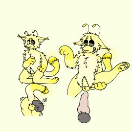 anal anthro anthro_on_anthro ass canine cum feline feline_genitalia feline_penis gay glowing_tail_tip holding_thigh knot knotted_penis knotting male male/male male_only male_penetrating_male penis pigzeye precum small_penis spark_(pigzeye) thigh_grab twink twink_penetrated