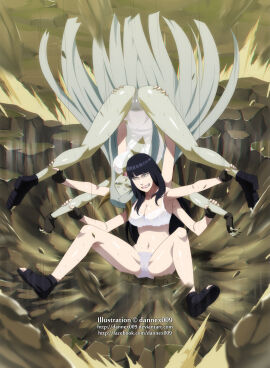 1girls 2girls absurd_res alien ancestor ancestor_and_descendant ass ass_grab breasts cameltoe catfight dannex009 defeat female female_only gilf grey_hair hi_res holding horns hyuuga_hinata hyuuga_hinata_(naruto:_road_to_ninja) kinniku_buster large_breasts multi_arm multi_limb naruto naruto:_the_last naruto_shippuden open_mouth otsutsuki_kaguya pain pale_skin purple_hair pussy shattered smirk v_spread_legs what white_eyes white_underwear