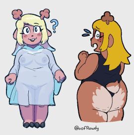 1girls 2d anthro anthro_female anthro_only antlers ass big_ass big_butt black_clothing blonde_hair cellulite cervid chubby chubby_anthro chubby_female deer deer_girl deltarune deltarune_chapter_2 dress fat_ass female female_only furry furry_female furry_only hooves noelle_holiday oofrowdy overweight overweight_female see-through_clothing solo tagme tail undertale_(series)