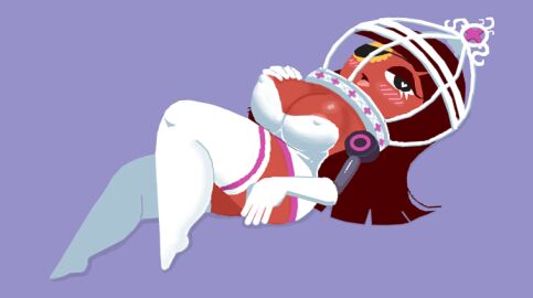 1girls 2d 2d_(artwork) 2d_artwork 4_fingers anthro apple apple_girl ass bird_cage black_eyes blush blushing_female breasts eve_silva_paragorica expansion eye_patch eyelashes female female_focus female_only food_creature fruit fruit_humanoid hand_on_ass hand_on_breast hand_on_butt head_wear heart_eyes hi_res high_knee_socks horny horny_female humanoid humanoid_feet humanoid_legs kneehighs littlebigplanet littlebigplanet_2 lonely long_gloves long_hair looking_at_viewer lying_down maroon_body maroon_hair maroon_skin mouth mouth_open nipple nipple_bulge nipple_expansion nipple_growth nipple_growth_(enlargement) nipples nipples_bulge nipples_covered nipples_visible_through_shirt not_human pangotime pink_and_white_socks plus_symbol robot_hands robot_joints robotic_arm robotic_arms short_shirt simple_background socks solo solo_female solo_focus sony sony_interactive_entertainment tagme thick_legs thick_thighs tongue tongue_out video_game video_game_character video_games violet_background white_and_pink_shirt white_cage white_gloves white_hearts