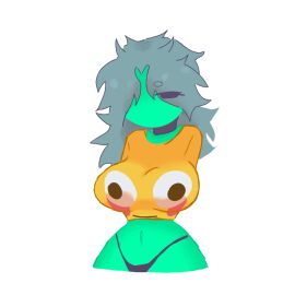 ass big_ass big_breasts breasts cat_alpha cat_girl female female_only flushed_emoji_shirt grey_body grey_hair oc original silly stickman