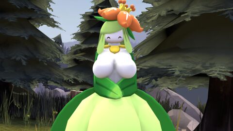 3d anthro dnrud12 lilligant nintendo pokemon pokemon_(species) pokémon_(species)