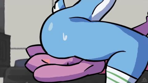 animated bam_(animal_crossing) facesitting femboy furry furry_only gay gif male masturbation workout