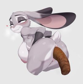 anus armwear armwear_only big_ass big_breasts big_ears biting_lip biting_own_lip cervina7_(artist) edit edited eyes_rolling_back galko-chan_(artist) judy_hopps nipples purple_eyes pussy rabbit_ears rabbit_girl rabbit_tail scat shit straining tail zootopia