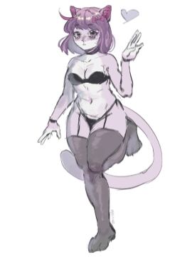 1girls 2d anthro anthro_female anthro_only artist_request feline female female_only furry furry_female furry_only masyunya_(vkontakte) solo underwear vkontakte