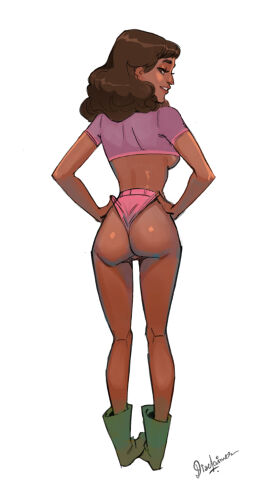 1girls aged_up ass boots booty_shorts breasts brown_hair cartoon_network college college_girl college_student connie_maheswaran crop_top dark-skinned_female dark_skin disclaimer female female_human human human_female indian indian_female long_hair looking_back seductive seductive_look short_shorts shorts skimpy skimpy_clothes solo solo_female solo_focus steven_universe student suggestive suggestive_look tagme underboob wedgie