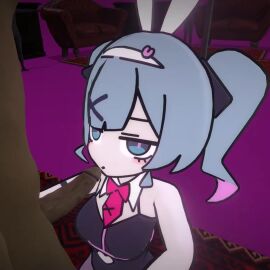 1boy 1boy1girl 1girls animated ass ass_focus blowjob blowjob_only blue_hair breasts bunny_costume bunny_ears bunny_girl bunny_tail bunnysuit cum cum_in_mouth different_angle face_focus female female_focus garry's_mod hatsune_miku huge_cock human humanoid laughing lisedoub looking_at_penis looking_at_viewer looking_up rabbit rabbit_ears rabbit_girl rabbit_hole_(vocaloid) rabbit_tail smiling sound sound_effects tagme teasing video