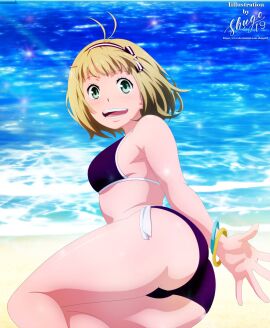 1girls 2d 2d_(artwork) 2d_artwork antenna_hair ao_no_exorcist ass ass_cleavage ass_crack bare_calves bare_chest bare_hands bare_hips bare_knees bare_legs bare_midriff bare_shoulders bare_thighs beach blonde-haired_female blonde_eyebrows blonde_female blonde_hair blonde_hair_female breasts coast curvaceous curvaceous_body curvaceous_female curvaceous_figure curvaceous_hips curvaceous_teen curvaceous_thighs curvy curvy_body curvy_female curvy_figure curvy_hips curvy_teen curvy_thighs day daytime digital digital_art digital_drawing digital_drawing_(artwork) digital_media digital_media_(artwork) exposed_arms exposed_calves exposed_chest exposed_hips exposed_legs exposed_midriff exposed_shoulders exposed_skin exposed_thighs female female_focus female_only fingers gluteal_fold green-eyed_female green_eyes groin hair_ornament hair_ornaments hairband half_naked half_nude high_resolution high_school_student highres horizon hourglass_figure inframammary_fold kneepits lean_figure legs_closed legs_together looking_at_viewer medium_breasts medium_hair moriyama_shiemi naked naked_female naked_woman narrow_waist nude nude_female nudity ocean open_mouth open_mouth_smile outdoor_nudity outdoors outside parted_lips petite petite_body petite_breasts petite_female petite_girl petite_tits sand school_girl sea seaside semi_nude short_hair shoulders shugo19 slender_body slender_waist slim_waist smile smiley_face smiling_at_viewer solo teen_girl teenage_girl teenage_tits teenager thick_ass thick_butt thick_thighs thighs thighs_together tongue upper_body upper_teeth wide_hips young_female young_woman