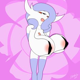 1girls 2024 2d 2d_animation animated anthro anthro_only areolae areolae_slip artist_name artist_signature bad_anatomy big_penis breasts cropped_legs eyelashes female female_focus game_freak gardevoir gif half-closed_eyes hi_res highres huge_breasts hypnosis large_breasts looking_at_viewer loop male mind_control nintendo nipple_bulge open_mouth open_smile orange_eyes original_character penis pokemon pokemon_(species) sagging_breasts skinny slim smile smiling_at_viewer solo solo_female string_bikini swinging_breasts top_heavy topwear video_games zedrin