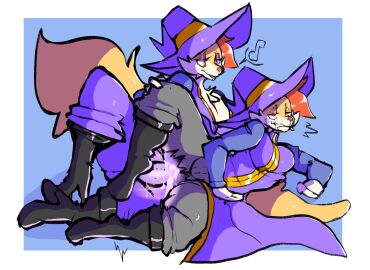 anal anal_sex anthro ass big_breasts boots braixen breasts clothing duo eyeshadow femboy footwear futanari game_freak generation_6_pokemon genitals intersex kiss_mark luca_(pokebraix) lucas_(pokebraix) magic magic_penis makeup male musical_note musical_symbol nintendo penetration penile penile_penetration penis penis_in_ass pokebraix pokemon pokemon_(species) red_eyes robe shoes symbol