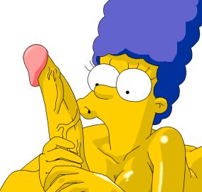 1boy 1girls 20th_century_studios accurate_art_style animated blue_hair breasts duo erection evilweazel faceless_male female female_focus human looking_at_penis male male/female marge_simpson milf nude nude_female nude_male penis straight stroking_penis the_simpsons unseen_male_face veiny_penis white_background yellow_body yellow_skin