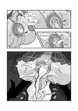 after_anal anthro anus ass avian backsack balls ballsack bird bodily_fluids bottomwear clothing cum cum_fart cum_from_ass cum_in_ass cum_inside cum_pool demon dialogue duo epicbassface gaping gaping_anus genital_fluids genitals helluva_boss hi_res male male/male onomatopoeia owl owl_demon paimon_(helluva_boss) penis pull_out skirt sound_effects speech_bubble text