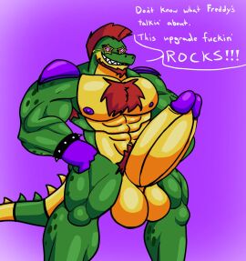 1boy 2024 abs anthro anthro_focus anthro_only anthro_solo balls beard boner chest chest_hair crocodile crocodilian crocodylid digital_drawing_(artwork) digital_media_(artwork) erect_penis erection five_nights_at_freddy's five_nights_at_freddy's:_security_breach glans glasses hair hairy_chest huge_balls huge_cock humanoid_genitalia humanoid_penis male male_anthro male_focus male_only mh23074 mohawk mohawk_(hairstyle) montgomery_gator_(fnaf) muscles muscular muscular_anthro muscular_male nipples pecs pectorals penile penis penis_out scottgames shoulder_pads smile smiley_face solo solo_anthro solo_focus solo_in_panel solo_male star_glasses steel_wool_studios woofyslush