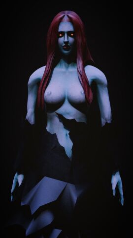 1girls 3d blender breasts capcom demon devil_may_cry devil_may_cry_(series) devil_may_cry_3 female forsavide long_hair looking_at_viewer medium_breasts nevan nipples nude pale_skin red_eyes red_hair
