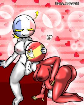 1futa 1girls alternate_version_available balls big_breasts big_penis blowjob breasts closed_eyes countryhumans countryhumans_girl cumflated_belly cumflation different_eye_color duo erection fellatio female forced_oral france_(countryhumans) futa_on_female futanari humanoid humanoid_penis intersex kuro_musashi naked oral penis questionable_consent red_body sex sitting smooth_balls smooth_penis spain_(countryhumans) white_body yellow_hair