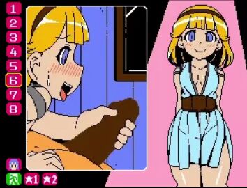 1female 1girls 1male 2d animated blonde_female blonde_hair blush blush_lines breasts cum cum_girls_vol.3_-_goddess_continent ejaculation female flustered handjob jermaneels melis_(cum_girls) nipples no_penetration penis pixel_art tagme tongue tongue_out video