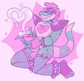 2022 abstract_background aipeco18 alligator alligatorid anklet anthro balls biped bodily_fluids boner bracelet crocodilian cum cumshot digital_media_(artwork) ejaculation erection eyewear five_nights_at_freddy's five_nights_at_freddy's:_security_breach genital_fluids genitals glasses green_body hair heart_glasses heart_on_body heart_symbol hi_res jewelry kneeling legband looking_at_viewer male male_only markings masturbation mohawk montgomery_gator_(fnaf) penis red_hair reptile scalie scottgames sharp_teeth simple_background smile solo spiked_anklet spiked_bracelet spiked_legband spikes steel_wool_studios striped_markings striped_tail stripes tail tail_markings teeth